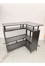 Modern Black L-Shape Bar Unit