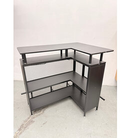 Modern Black L-Shape Bar Unit