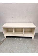 White Low 3-Cubby Shelf