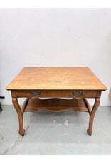 Antique Oak Library Table