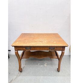 Antique Oak Library Table