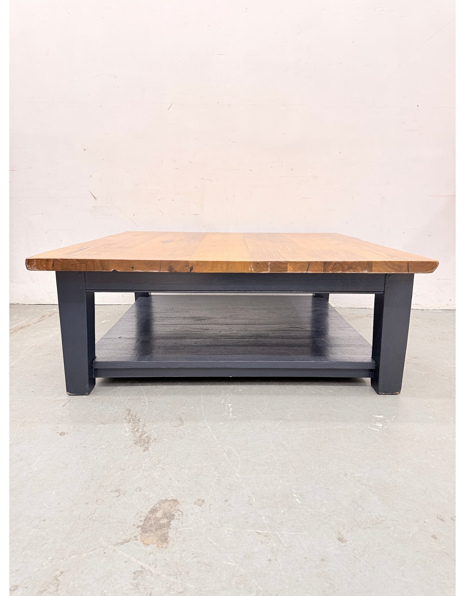 Rustic Wooden 2-Tier Coffee Table