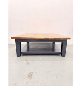 Rustic Wooden 2-Tier Coffee Table
