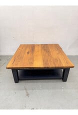 Rustic Wooden 2-Tier Coffee Table