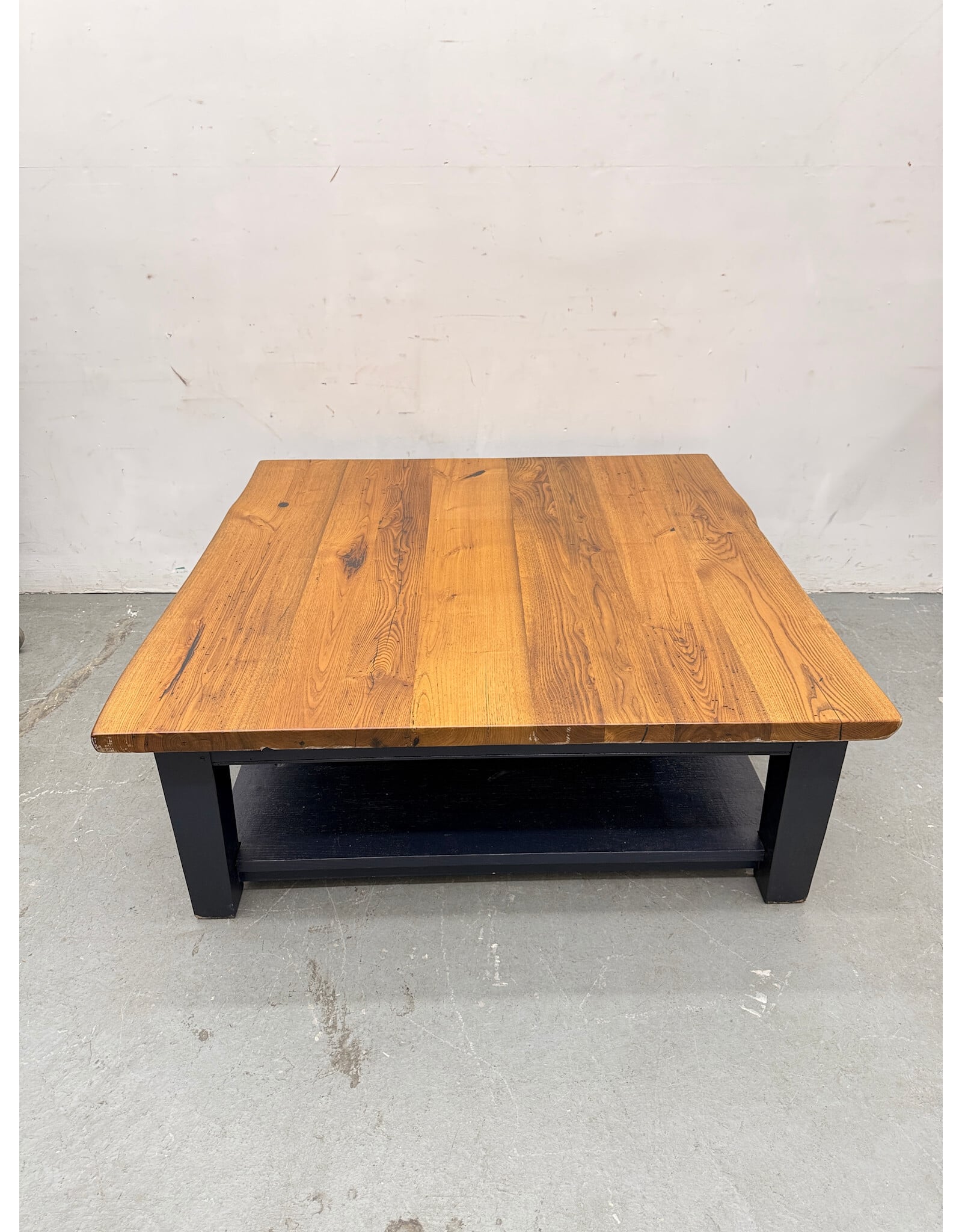 Rustic Wooden 2-Tier Coffee Table