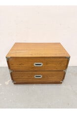 Bernhardt English Campaign Style 2-Drawer Chest