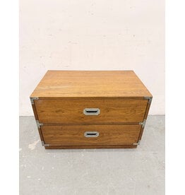 Bernhardt English Campaign Style 2-Drawer Chest