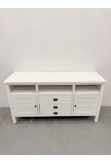 Modern White Rustic Media Console