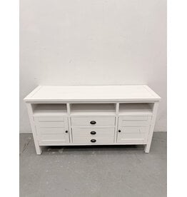 Modern White Rustic Media Console