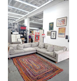 Grey Modern L-Shaped Sectional Sofa