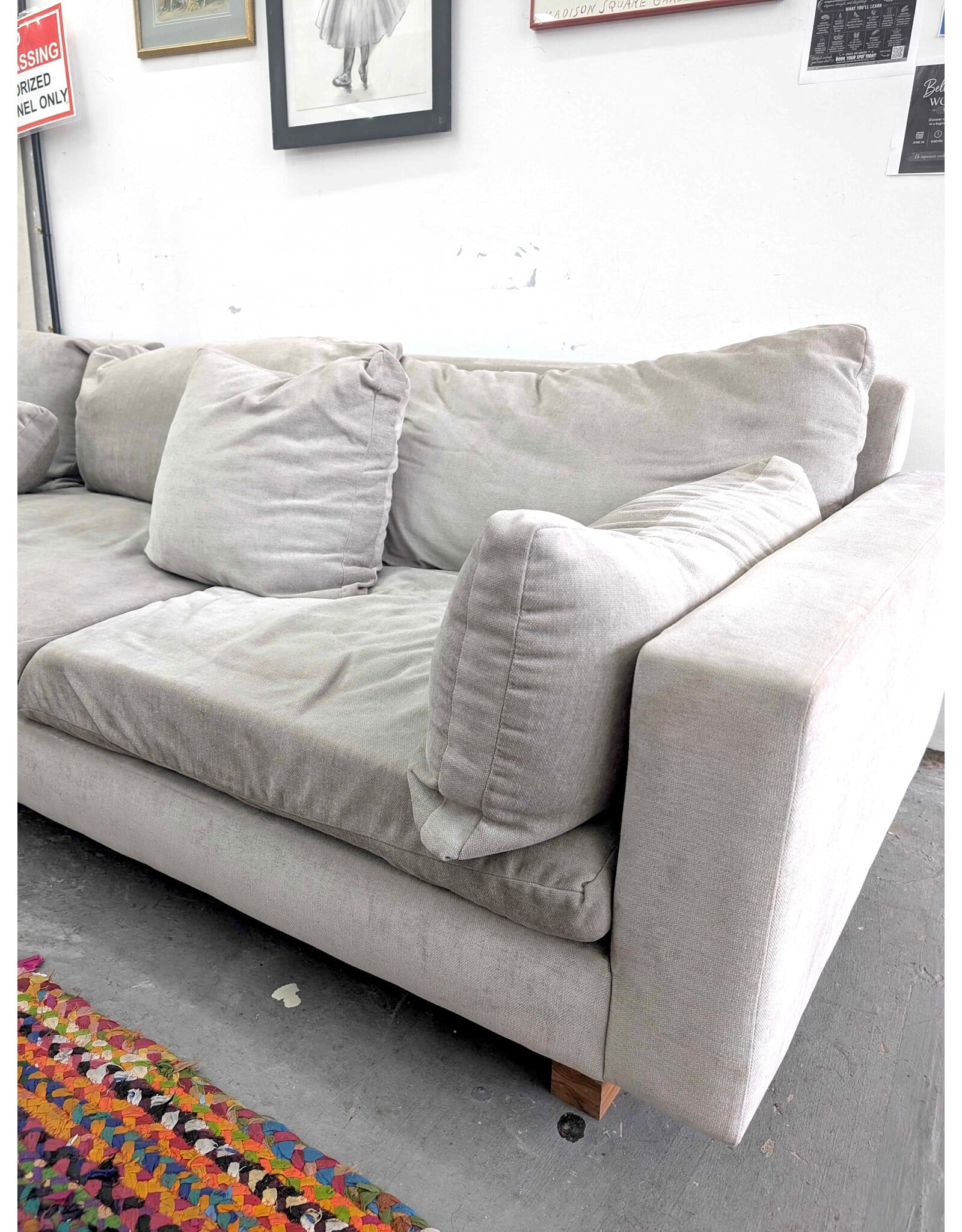 Grey Modern L-Shaped Sectional Sofa