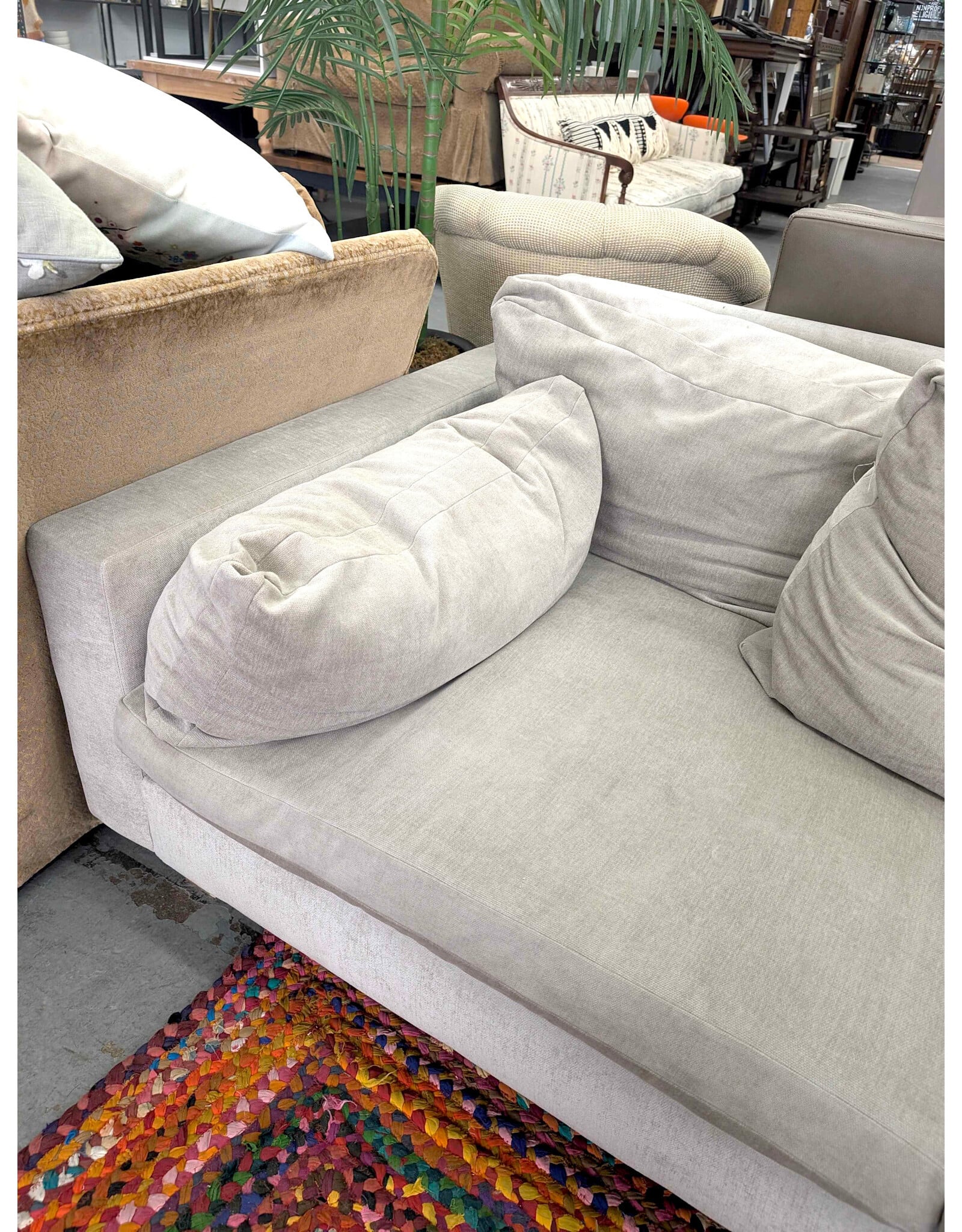 Grey Modern L-Shaped Sectional Sofa