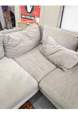 Grey Modern L-Shaped Sectional Sofa