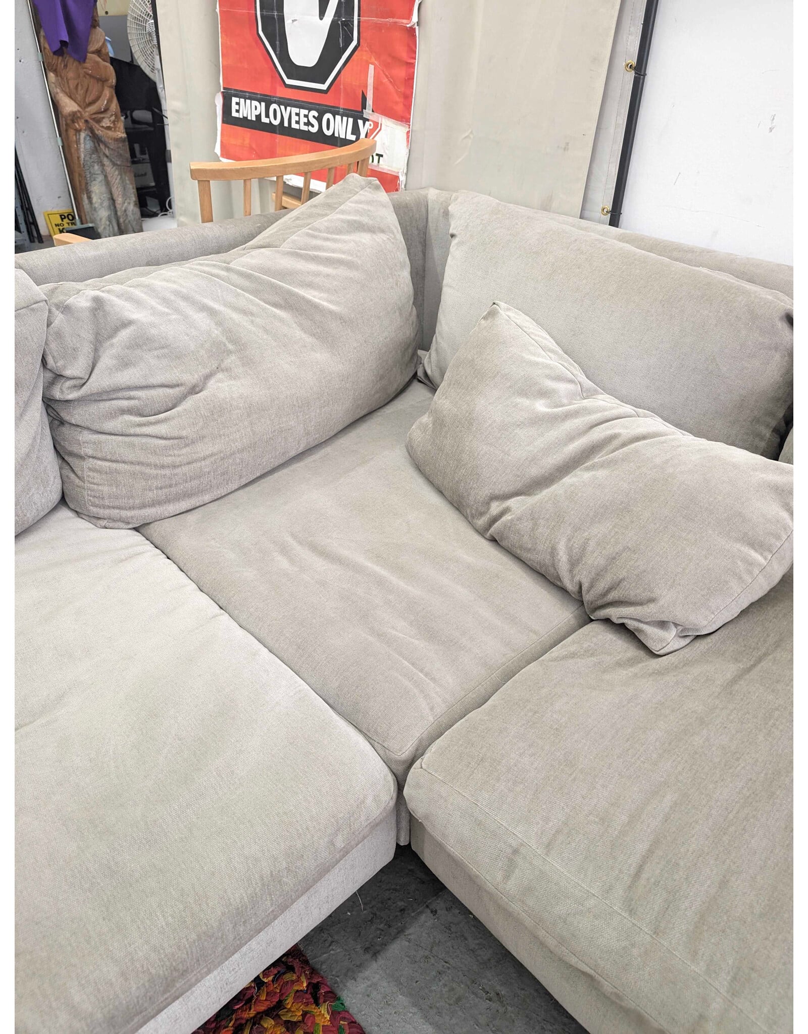 Grey Modern L-Shaped Sectional Sofa