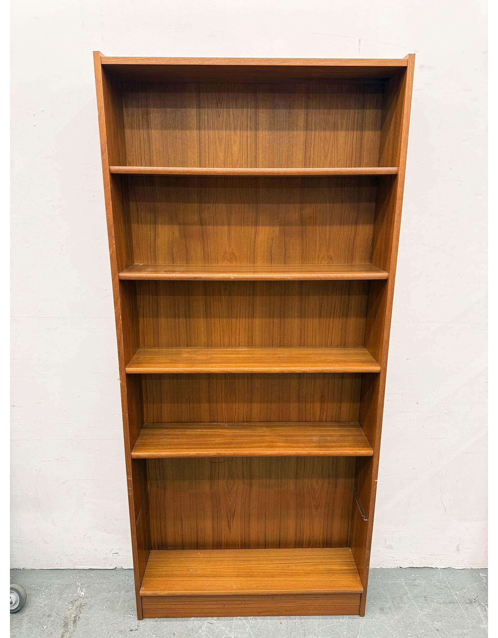 Warm Wood 5-Shelf Bookcase