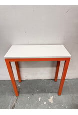 Modern White Top with Orange Base Entryway Table
