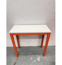 Modern White Top with Orange Base Entryway Table