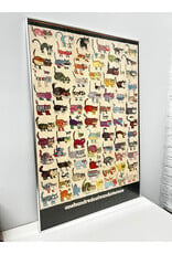one hundred cats and a mouse, framed poster