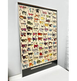 one hundred cats and a mouse, framed poster