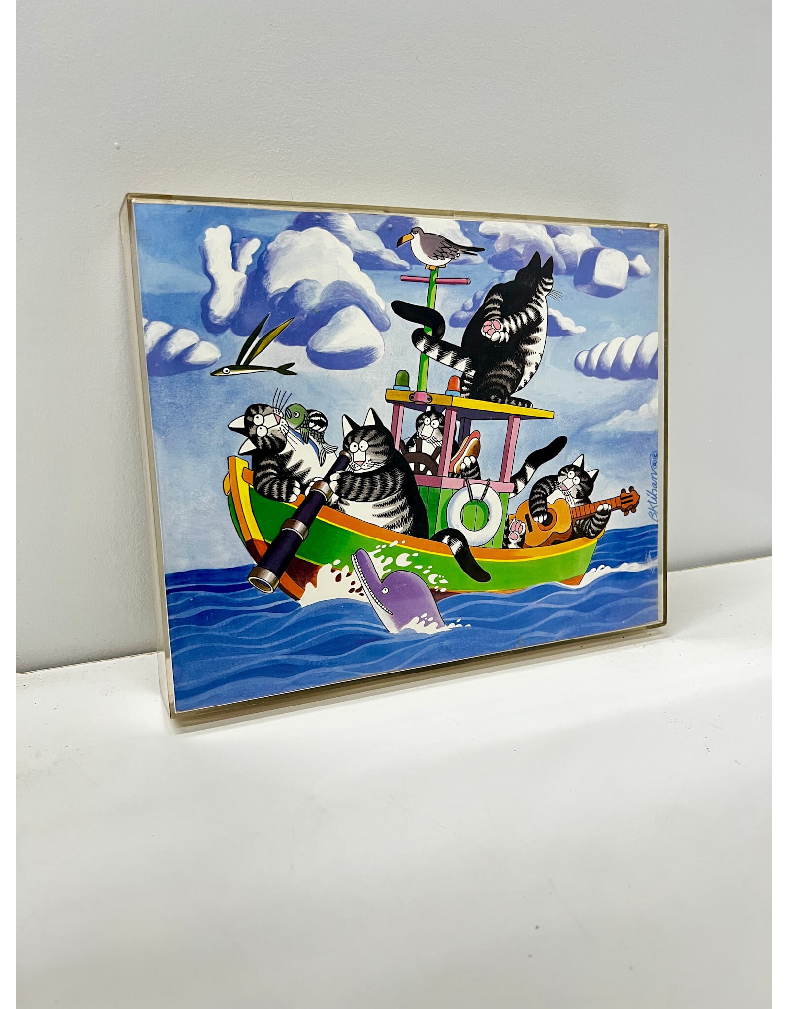 Captain Cat from Kliban's Cats, framed print