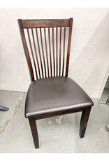 Dark Brown Rake Back Dining Chair