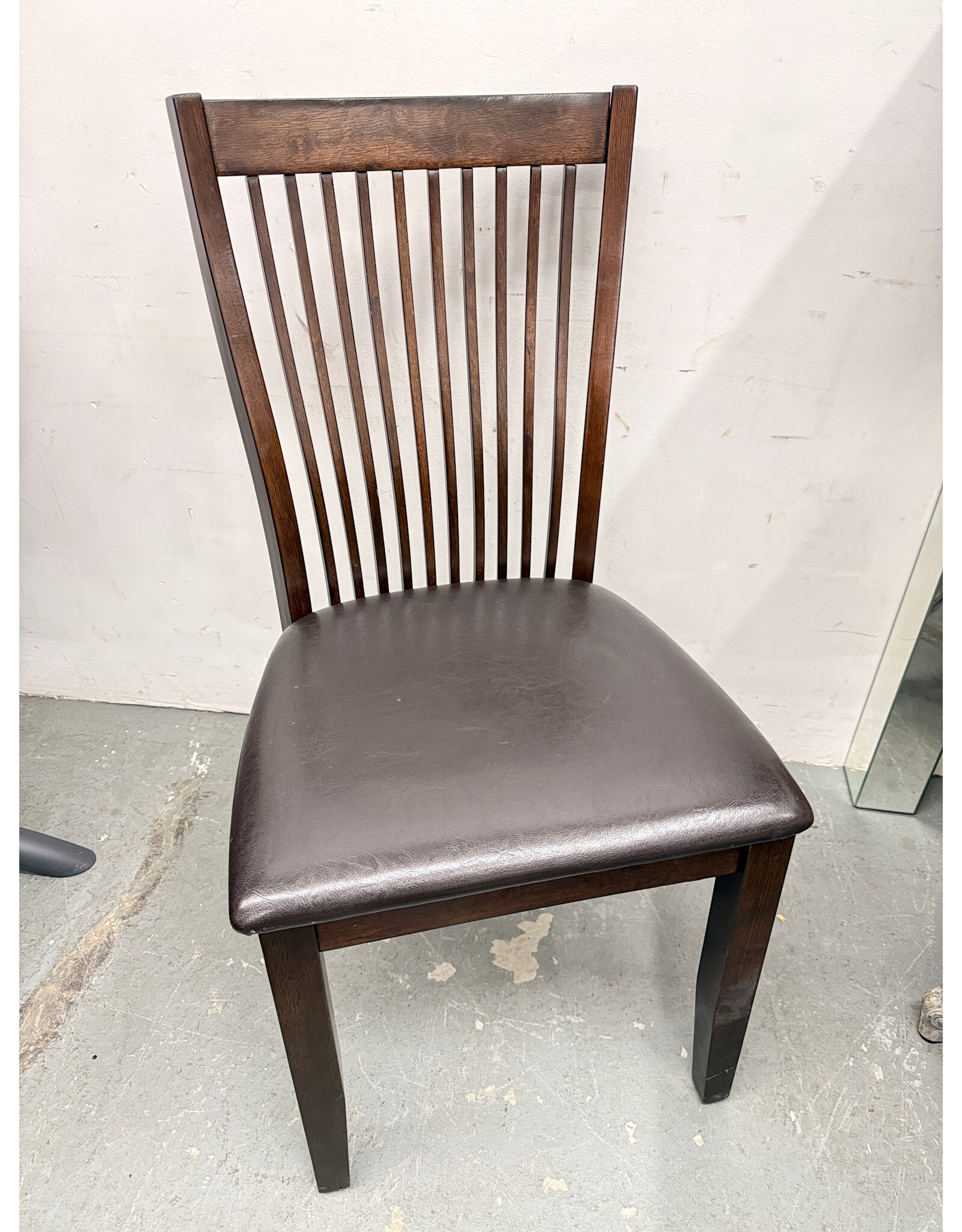 Dark Brown Rake Back Dining Chair