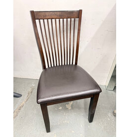 Dark Brown Rake Back Dining Chair
