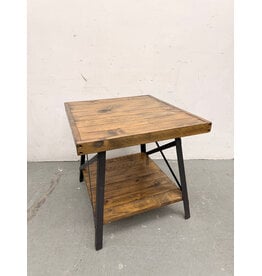 Rustic Wood End Table