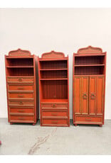 Faux Bamboo Red Finish Wardrobe (Pieces Priced Individually)