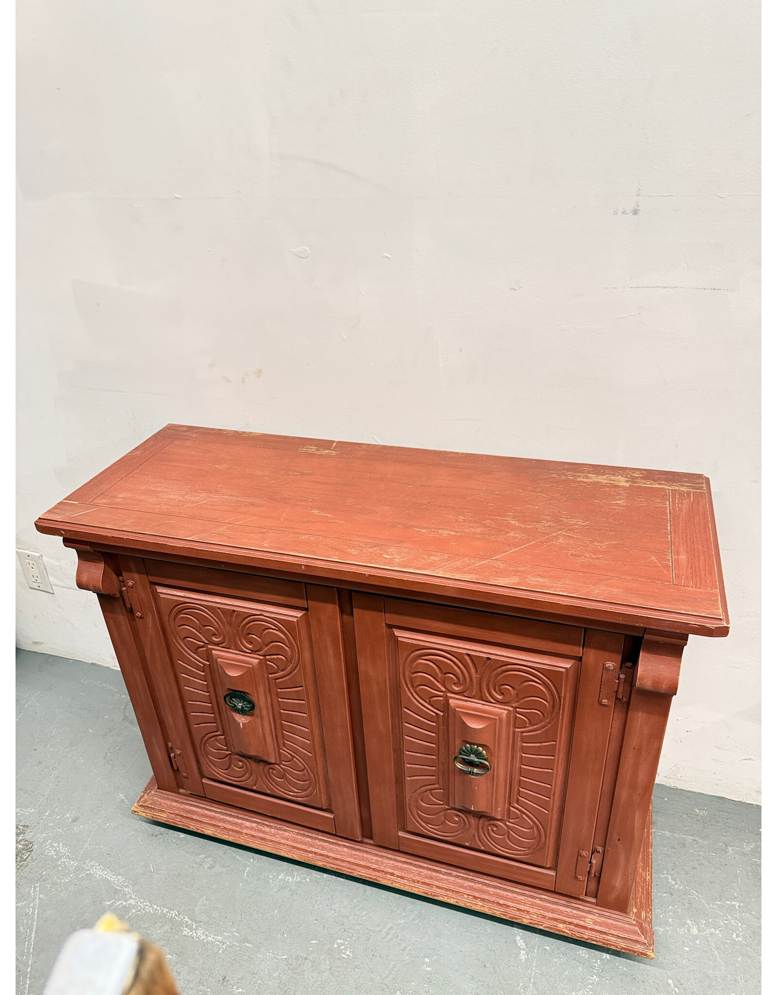 19th Century Style Carved Cabinet