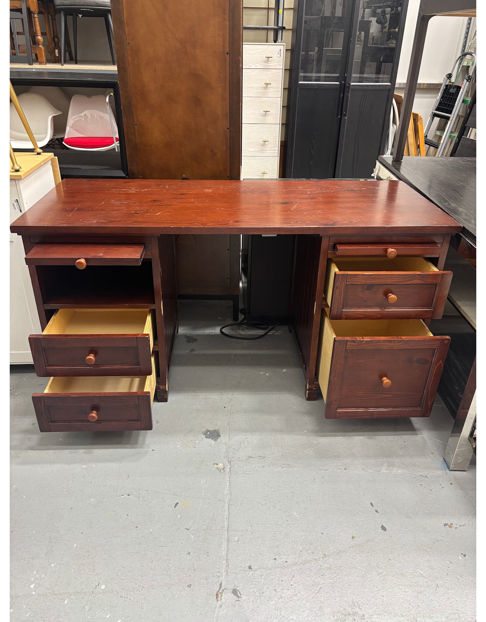 Pottery Barn 3 Piece Cherry Desk