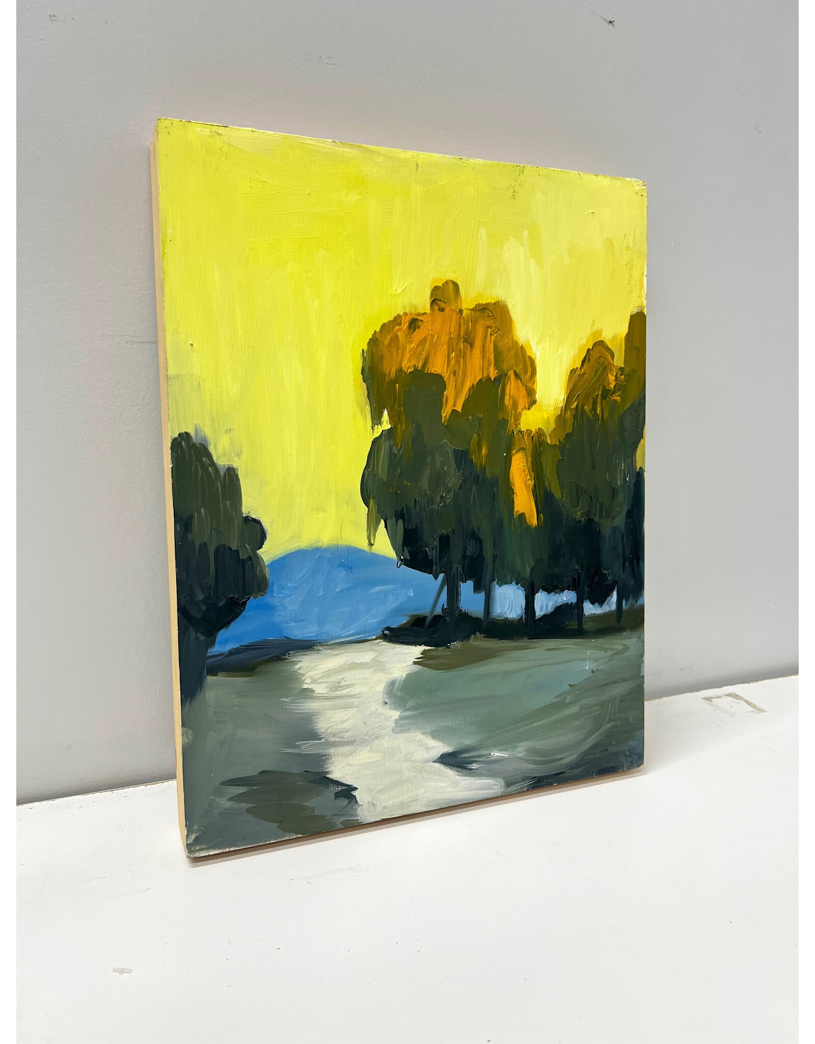 Buttery Skies, oil on board, sgnd Lisa Palladino, 2014