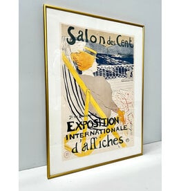 Salon des Cent by Henri de Toulouse Latrec, framed poster