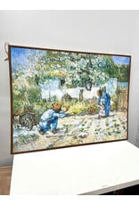 First Steps, after Millet by Vincent Van Gogh, framed print on canvas