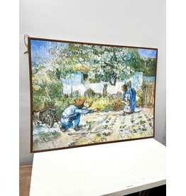 First Steps, after Millet by Vincent Van Gogh, framed print on canvas