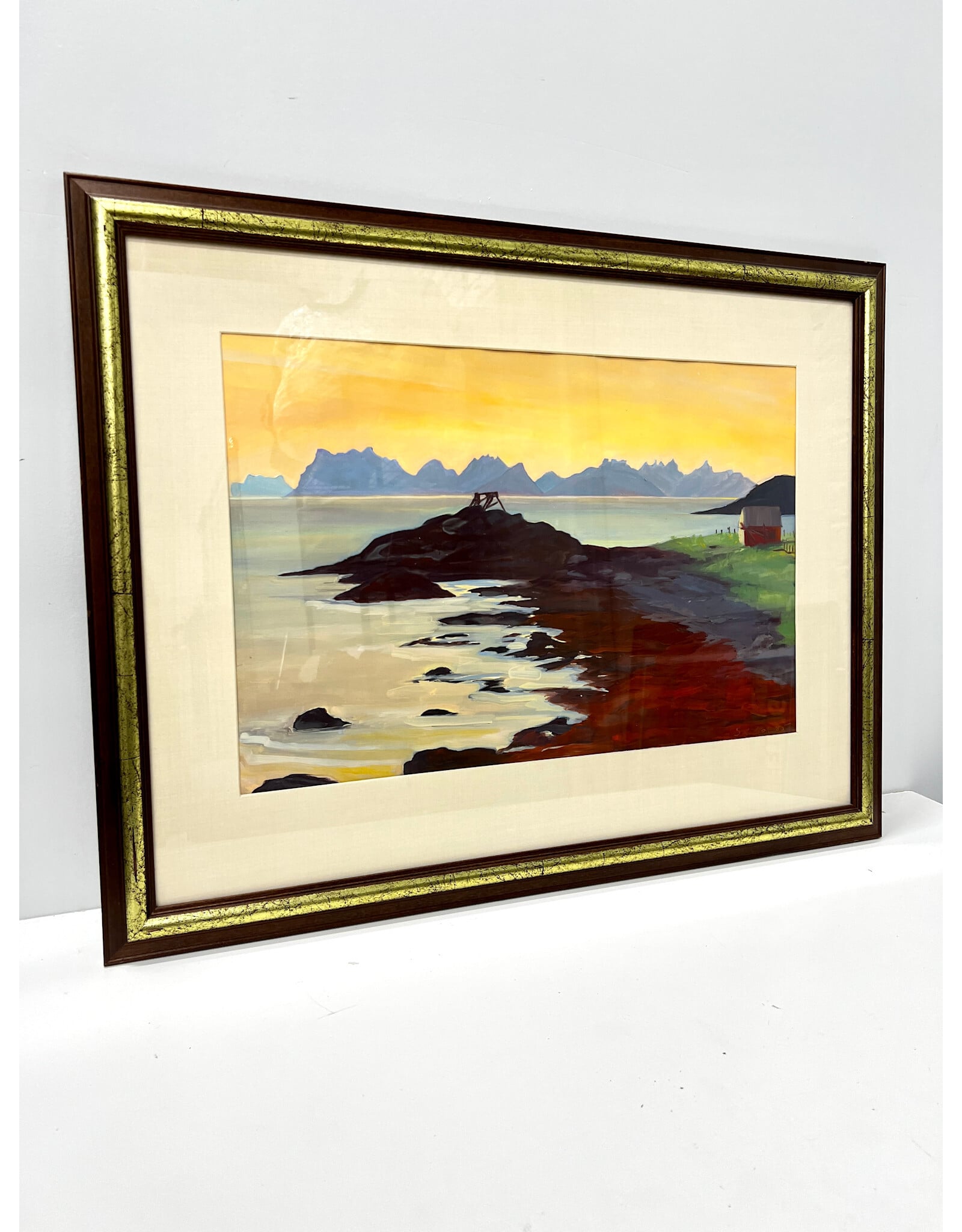 Coastal Waves, framed painting