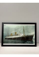 SS Nieuw Amsterdam Ship 1954, framed print