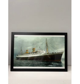 SS Nieuw Amsterdam Ship 1954, framed print