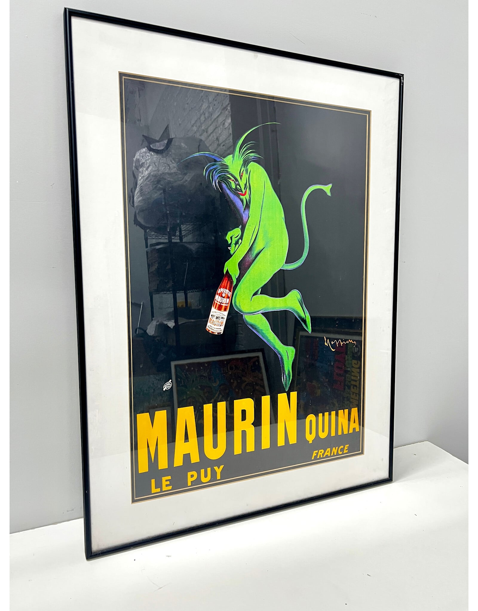 Maurin Quina by Leonetto Cappiello, framed vintage style poster