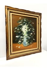 White Daisies, framed oil on canvas, sgnd Nancy Lee