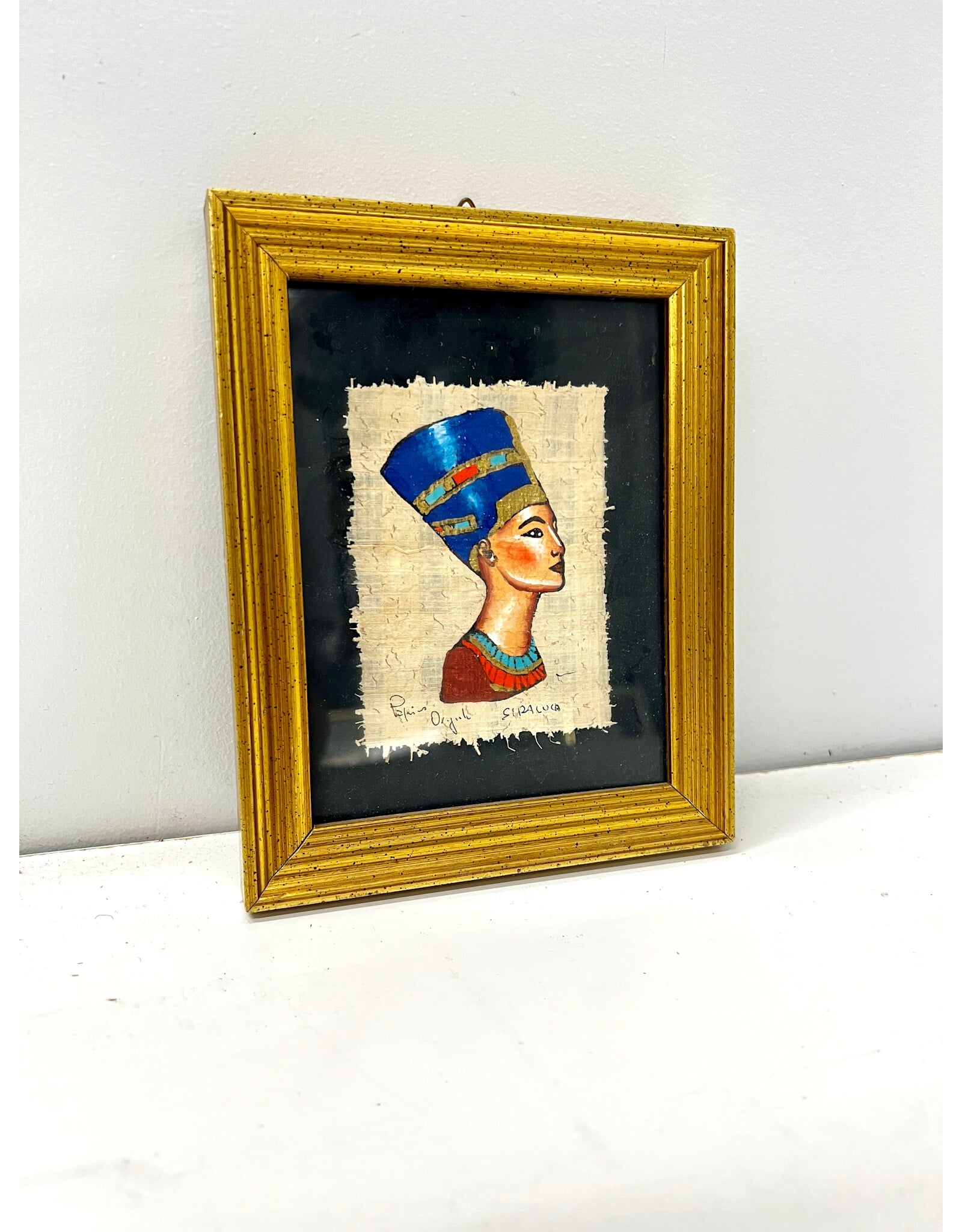 Queen Nefertiti, framed miniature painting