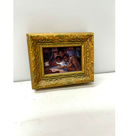 The Reading by Sharon Wilson, framed miniature print on canvas