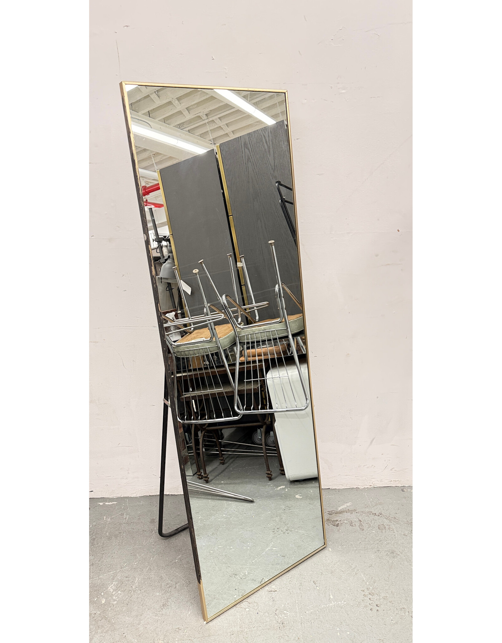 Modern Metal Floor Mirror