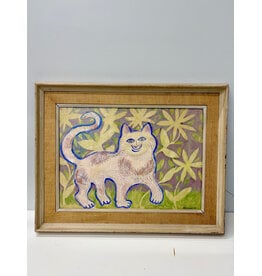 A Cat Full of Whimsy, watercolor on paper, sgnd H.E.