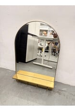Gold Shelf Entryway Mirror