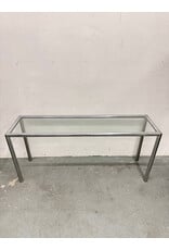 Chrome and Glass Console Table