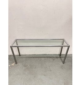Chrome and Glass Console Table