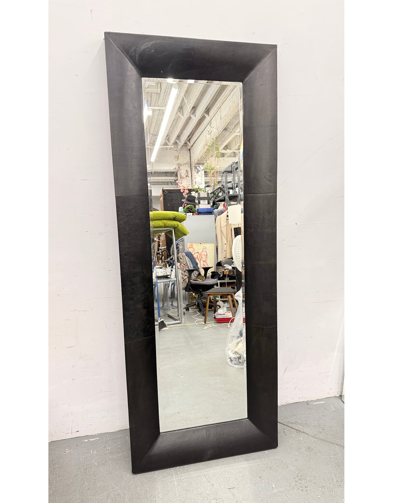 Black Wide Framed Mirror