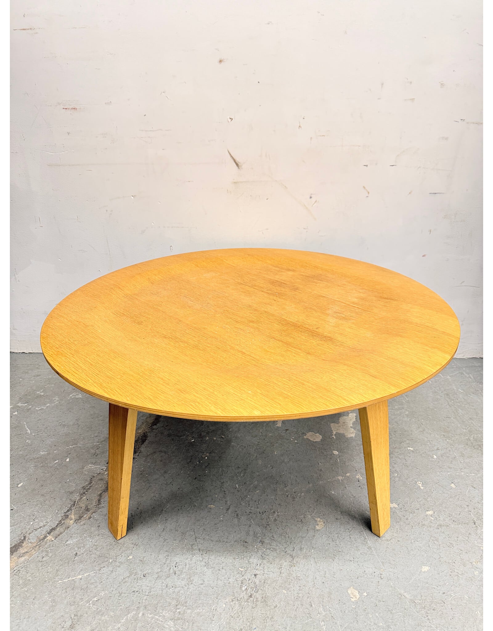 Blonde MCM Style Circular Coffee Table