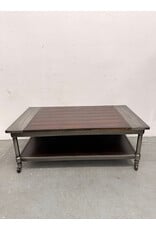 Dark Cherry and Silver Coffee Table